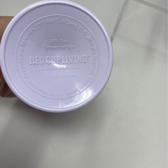 Ball wine glass red cup living plastic glass redneck white elephant lot of 3 - Picture 5 of 9